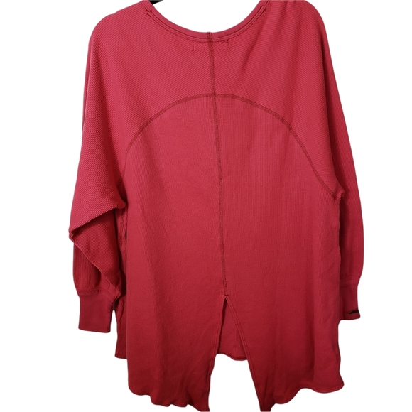 We The Free Free People Amelia Waffle Knit Oversized Thermal Top - Picture 3 of 9